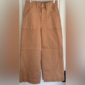 Joe’s Jeans Wide Leg High Sierra Tan cropped jeans size 28